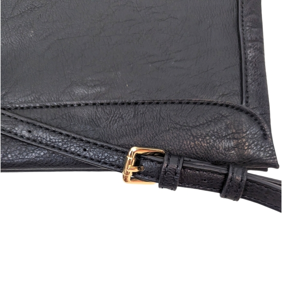 INC International Concepts Vegan Leather Crossbody Purse Black Gold Studded - Picture 6 of 9